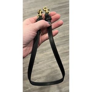Coach Black/Brass Short Black Leather Replacement Strap!